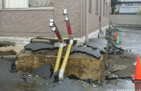 液状化による地下管路の被害